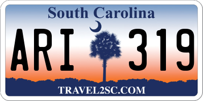 SC license plate ARI319