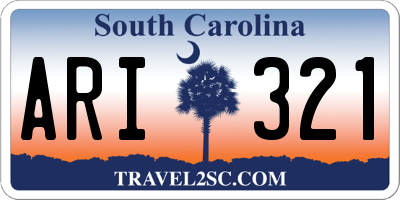 SC license plate ARI321