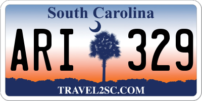 SC license plate ARI329