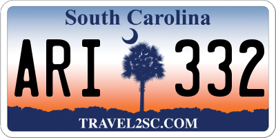 SC license plate ARI332