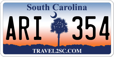 SC license plate ARI354