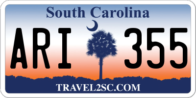 SC license plate ARI355