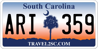 SC license plate ARI359