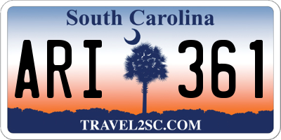 SC license plate ARI361