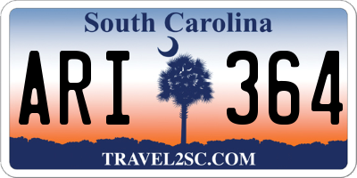 SC license plate ARI364