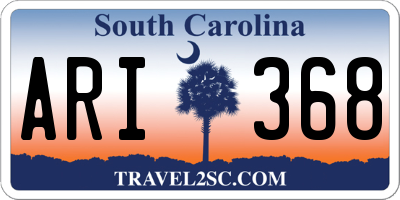SC license plate ARI368