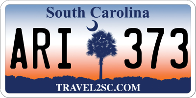 SC license plate ARI373