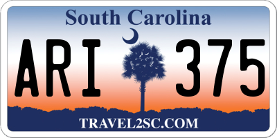 SC license plate ARI375