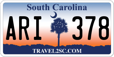 SC license plate ARI378