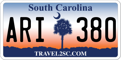 SC license plate ARI380