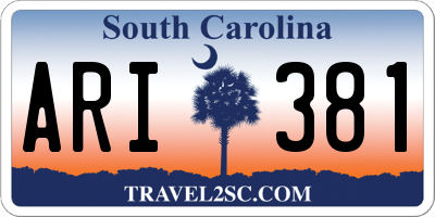 SC license plate ARI381