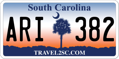 SC license plate ARI382