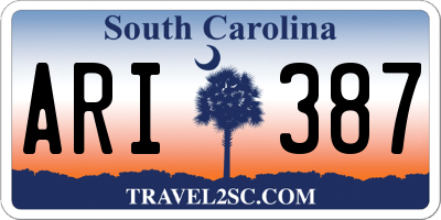 SC license plate ARI387