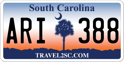SC license plate ARI388