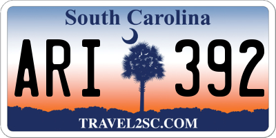 SC license plate ARI392