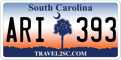 SC license plate ARI393