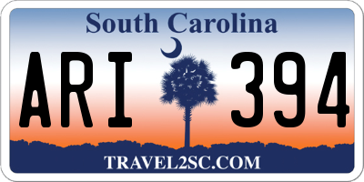 SC license plate ARI394