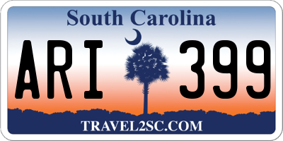 SC license plate ARI399