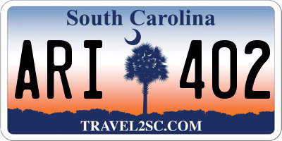 SC license plate ARI402