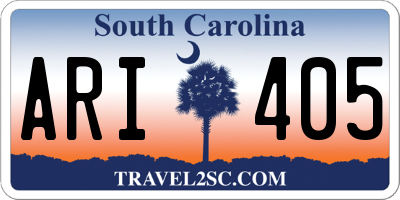 SC license plate ARI405