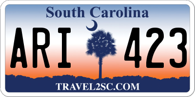 SC license plate ARI423
