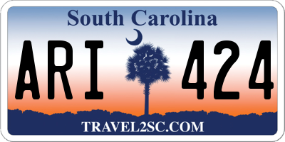 SC license plate ARI424