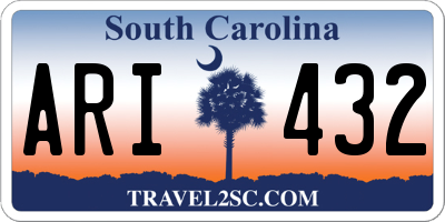 SC license plate ARI432