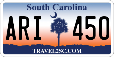 SC license plate ARI450