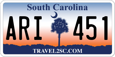 SC license plate ARI451