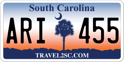 SC license plate ARI455