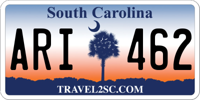 SC license plate ARI462