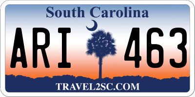 SC license plate ARI463