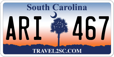 SC license plate ARI467