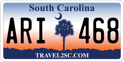 SC license plate ARI468