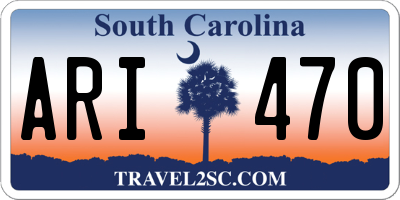 SC license plate ARI470