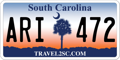 SC license plate ARI472