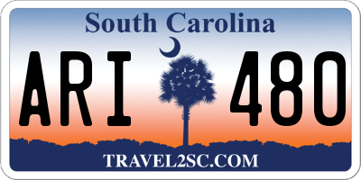 SC license plate ARI480