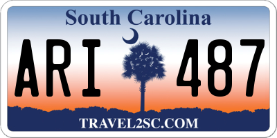 SC license plate ARI487