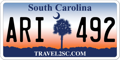 SC license plate ARI492