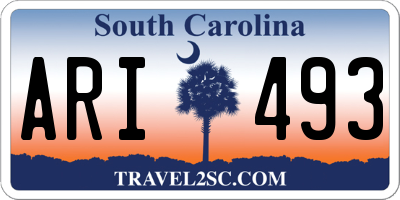 SC license plate ARI493