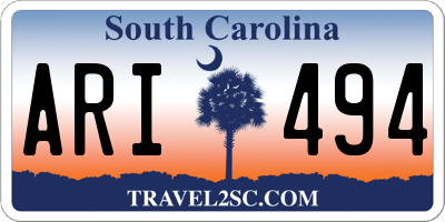 SC license plate ARI494