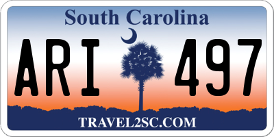 SC license plate ARI497