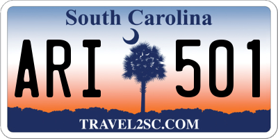 SC license plate ARI501