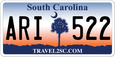 SC license plate ARI522