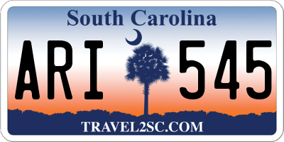 SC license plate ARI545