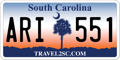 SC license plate ARI551