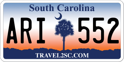 SC license plate ARI552