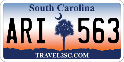 SC license plate ARI563