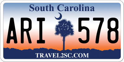 SC license plate ARI578
