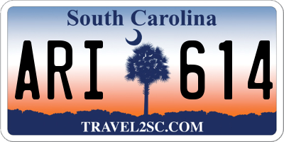 SC license plate ARI614